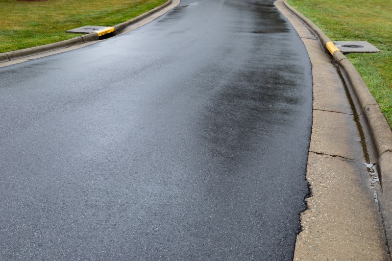 Blacktop Driveway with Edging